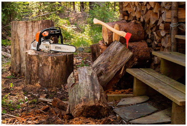 Corta tu propia leña con las Motosierras Stihl.