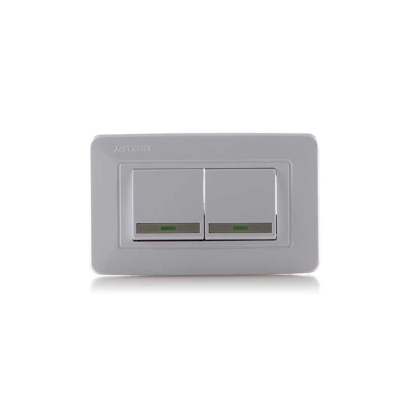 INTERRUPTOR DOBLE CONMUTABLE MERCURY BLANCO