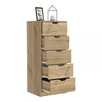 Comoda 5 Cajones Basilea Duna/Blanco Marquez 107,8x45x41,3cm