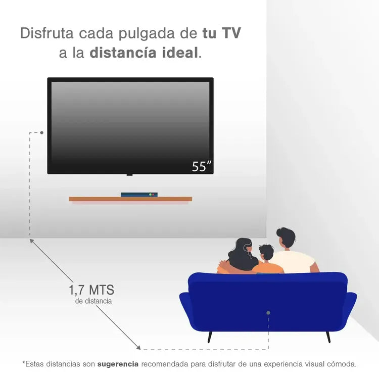 TV KALLEY 55" Pulgadas 139 cm ATV55UHD 4K-UHD LED Plano Smart TV Android
