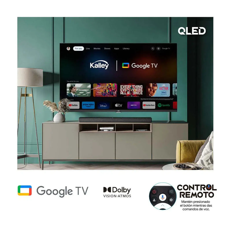 Televisor KALLEY 65″ UHD 4K QLED Smart TV Google