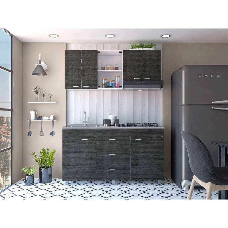 Cocina Lumina Roble Gris 150 cm