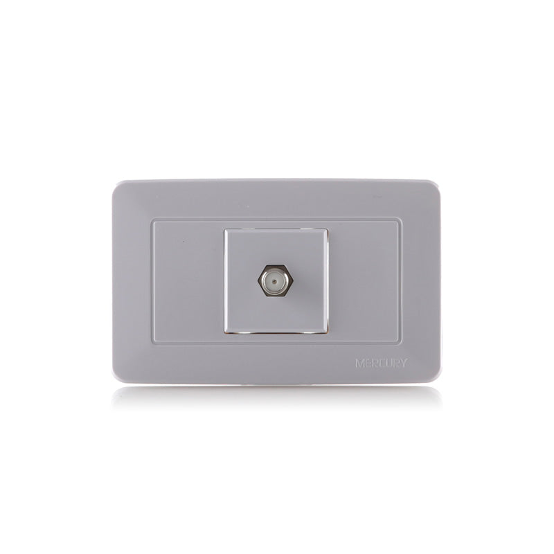 Toma Coaxial Mercury Blanco