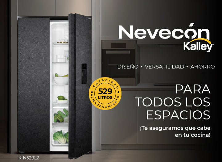 Nevecón KALLEY Side by Side 529 Litros K-N529L2 Gris