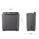 Lavadora LG Doble Tina 15Kg Negro Roller Jet