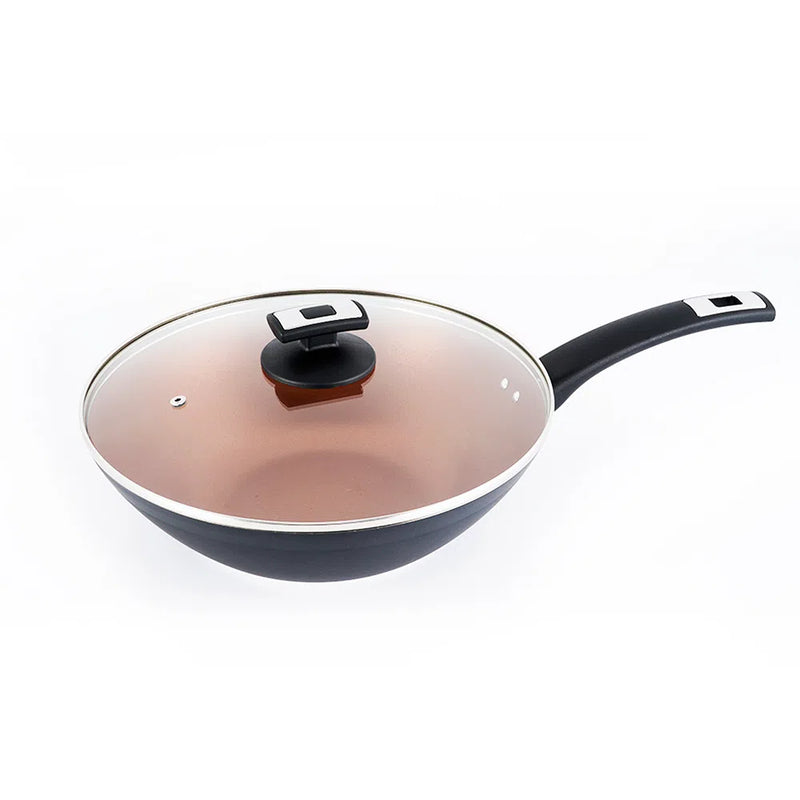 Sartén Wok Niza + tapa de vidrio 30 cm