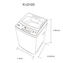 Lavadora KALLEY Carga Superior 12KG K-LD12G Gris